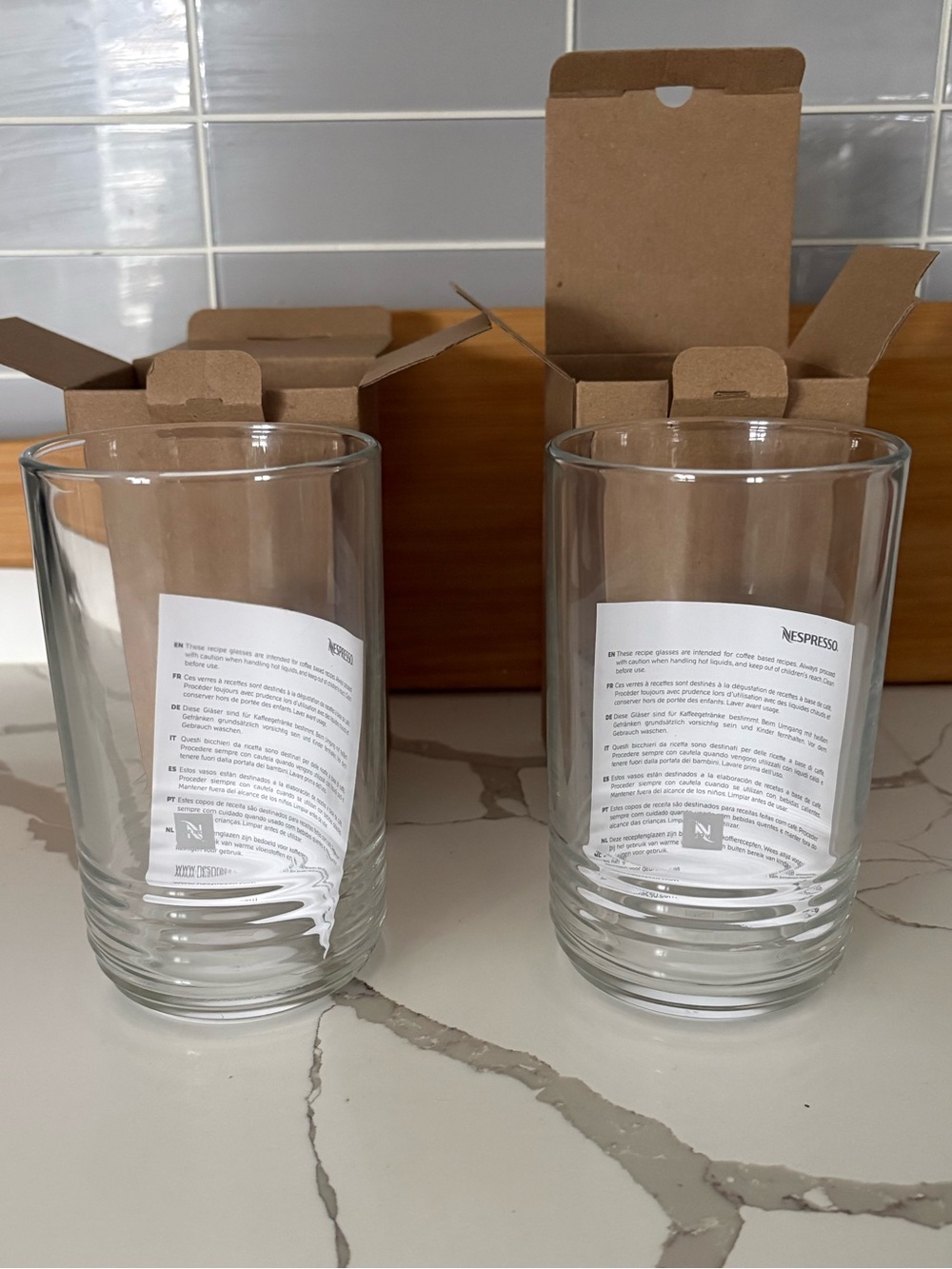 Nespresso Clear Double-Walled Glass Tumblers - Set of 2